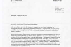 Carta de los/as Despedidos/as de SEAT al presidente de SEAT Dr. h. c. Andreas Schleef