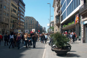 Dos cortes de tráfico en la ciudad de Barcelona, por conflictos laborales en los que participa la CGT