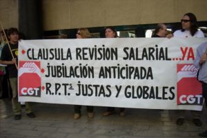 Imágenes de la concentración de compañer@s del INSS en Alicante el 15 de mayo