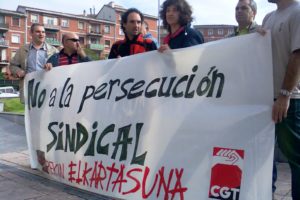 Acto de conciliación por la falta grave que afecta a Pili, trabajadora de AZVASE, Empresa de Atención Domilciliaria para el Ayuntamiento de Pamplona-Iruñea