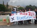 Murcia. Concentración de CGT en protesta por los últimos Acidentes Laborales Mortales