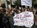 Protesta en Madrid contra la privatización de la educación en Italia