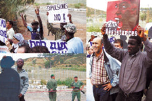 Caravana de protesta hacia la valla de Ceuta