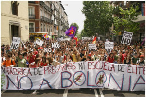 Andalucía : Cientos de estudiantes se manifiestan contra el Plan Bolonia