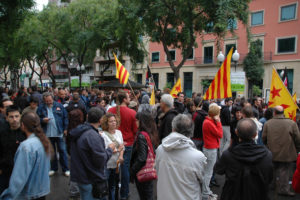 Imágenes de la concentración antifascista en Tarragona el 12 de octubre