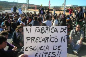 Masivo seguimiento de la huelga y movilización de estudiantes en Extremadura