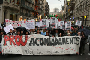 Miles de manifestantes el 28 de marzo en Barcelona para exigir que la crisis la pague el capital