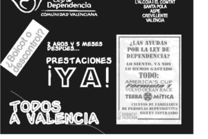 Valencia : manifestacion por las ayudas de la ley de dependencia