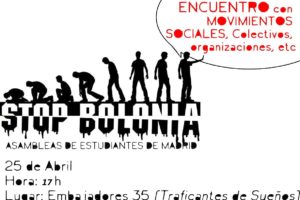 Asamblea Anti-Bolonia de Madrid : Comunicado social anti-Bolonia.