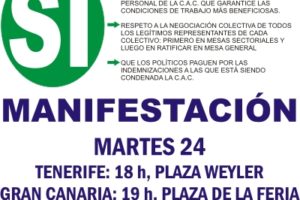 24 noviembre, Tenerife : Manifestación sindical unitaria de la Comunidad Autónoma Canaria