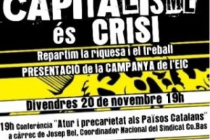 Arranca la campaña «Capitalismo es crisis» en Reus