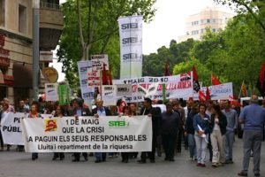 1º de mayo en Palma de Mallorca : Que la crisi la paguin els seus responsables