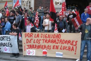 Zaragoza : Los jardineros dicen ¡Basta de recortes !