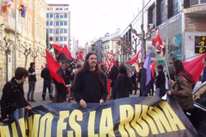 1º de mayo en Soria : Protesta juvenil «El Capitalismo es la ruina»