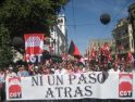 Manifestación en Sevilla el día de la Huelga