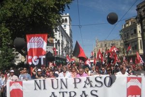 Manifestación en Sevilla el día de la Huelga