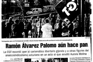 CGT homenajeó en Gijón al libertario Ramón Álvarez Palomo (El Coto)