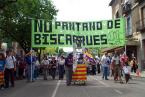 Movilizaciones contra el proyecto de embalse de Biscarrués