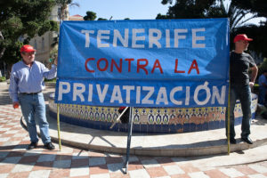 Manifestación contra la privatización de AENA en Tenerife (26 feb)