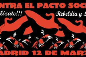 12 de marzo en Madrid: Manifestación «Contra el pacto social, movilización y lucha»