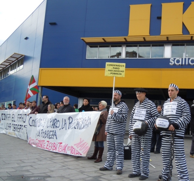 Movilización en IKEA Barakaldo contra los despidos, el paro y la precariedad