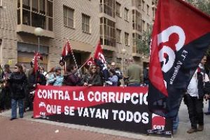 Sindicalistas de CGT-PV se concentran ante la Conselleria de Medio Ambiente contra las privatizaciones y la corrupción