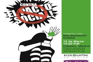 12 de marzo en Madrid: «Contra el pacto social, por los derechos sociales y la justicia ambiental»