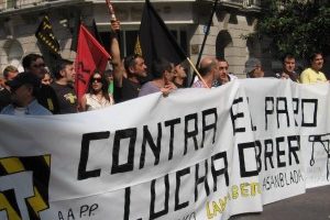Manifestación en Bilbao contra los recortes sociales del Gobierno Vasco