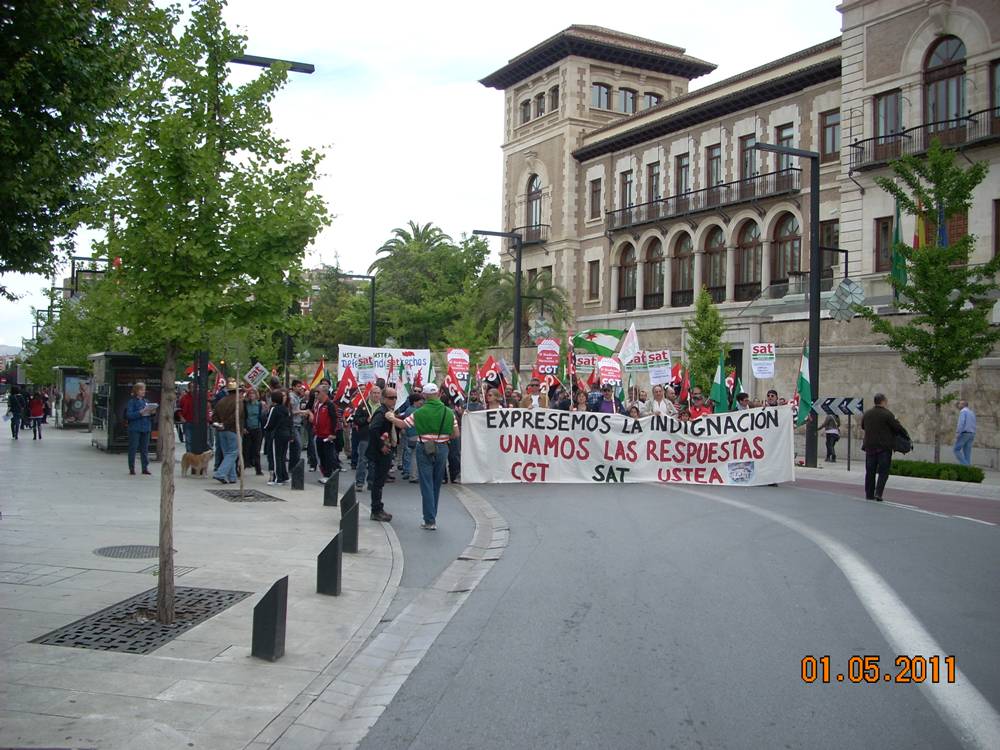Foto-reportaje Manifestación 1 de mayo en Granada