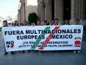 Pancarta en Zaragoza: ¡Alto a la guerra de Calderón!, ¡No más sangre!