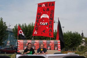 La policía asalta y desmantela el Campamento Libertario de CGT