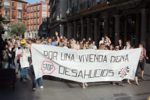 Manifestación en Valladolid contra los desahucios
