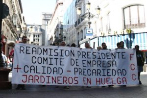 Trabajadores de FCC-Parques y Jardines de Zaragoza inician Acampada tras 22 días de Huelga