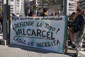 CGT denuncia el desalojo de Valcárcel recuperado de Cádiz