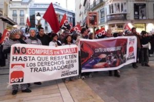 CGT Málaga salió a la calle contra las reformas laborales y sus crisis