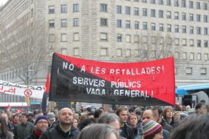 Cataluña: Miles de personas en las manifestaciones alternativas contra la reforma laboral