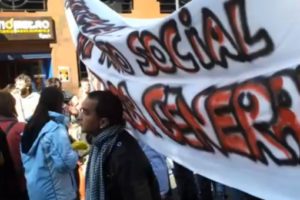 Cáceres: La policía cortó el paso al bloque crítico a instancias de CCOO y UGT
