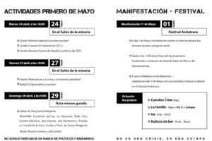 Linares: Actos de CGT y 15M para el 1º de Mayo