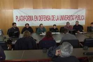 Presentación de la Plataforma en Defensa de la Universidad Pública del País Valenciá