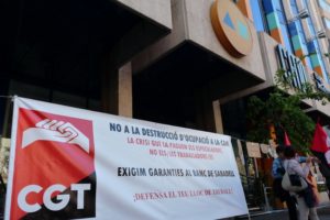 CGT prosigue acciones en solitario exigiendo al B. Sabadell garantías para la plantilla de la CAM
