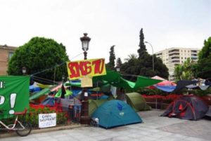 La acampada como forma de protesta es totalmente legal