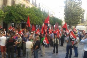 Jerez: Fotos de la concentración de CGT contra el ERE en el Ayuntamiento