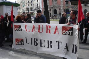 CGT exige la libertad de Laura en Madrid