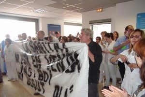 Tarragona: Visita accidentada de Boi Ruiz a la unidad de hemodinámica del Hospital Joan XXIII