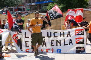 Concentración en Santander de la plataforma «La lucha está en la calle»
