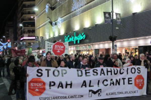 Manifestación en Alacant contra los desahucios