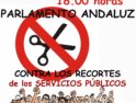 Concentración en Sevilla frente al Parlamento Andaluz: Contra los recortes en los servicios públicos