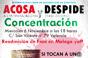 Concentración en Valencia contra la política antisindical de Mercadona