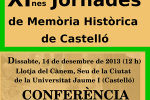XI Jornades de Memòria Històrica de Castelló