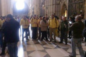Delegados de la Agencia del Medio Ambiente y Agua de la Junta se encierran en la catedral de Sevilla